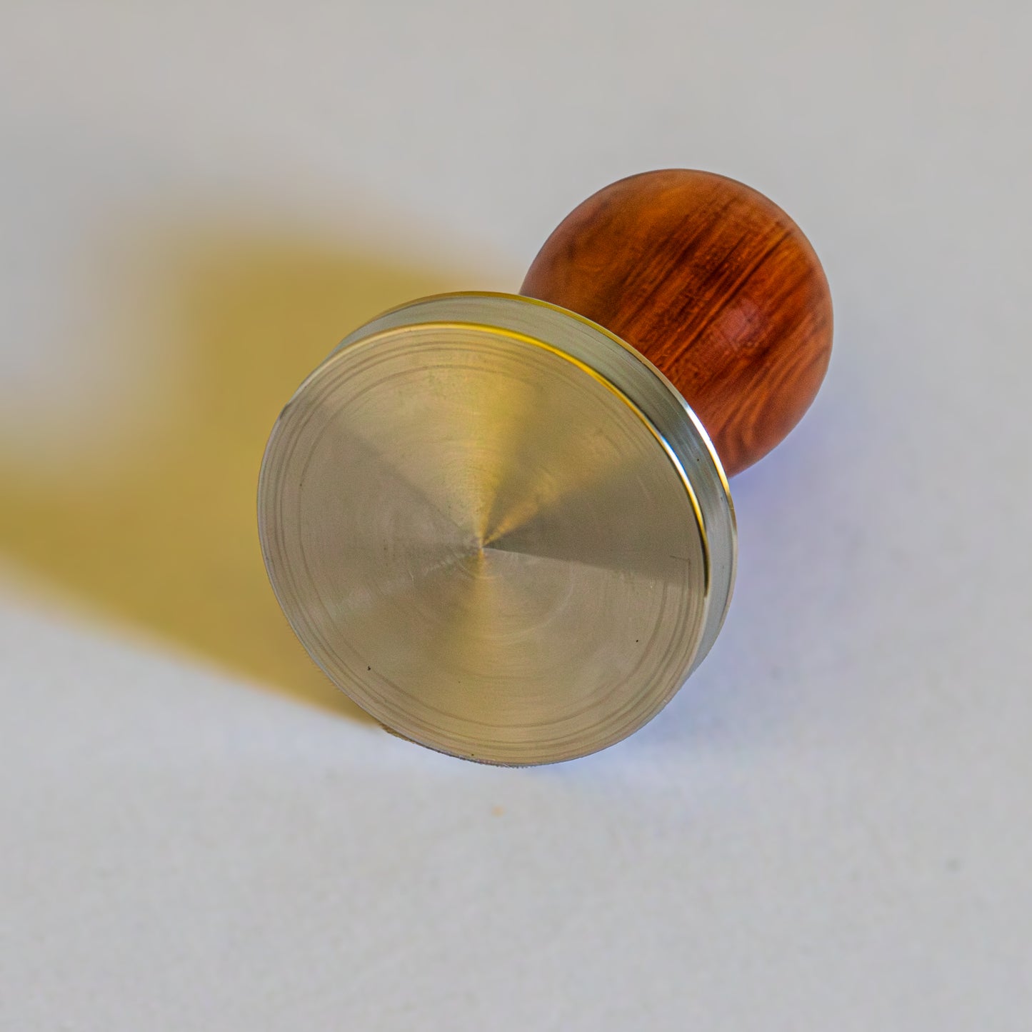 Wooden tamper sideways