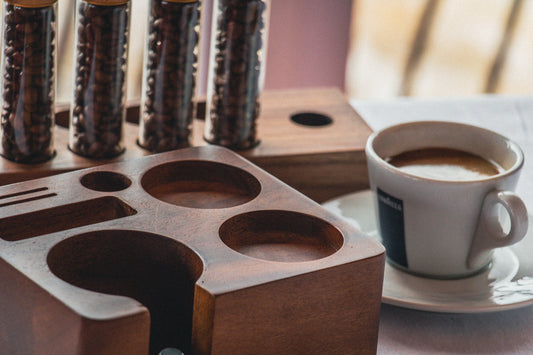 Wooden tamping station empty